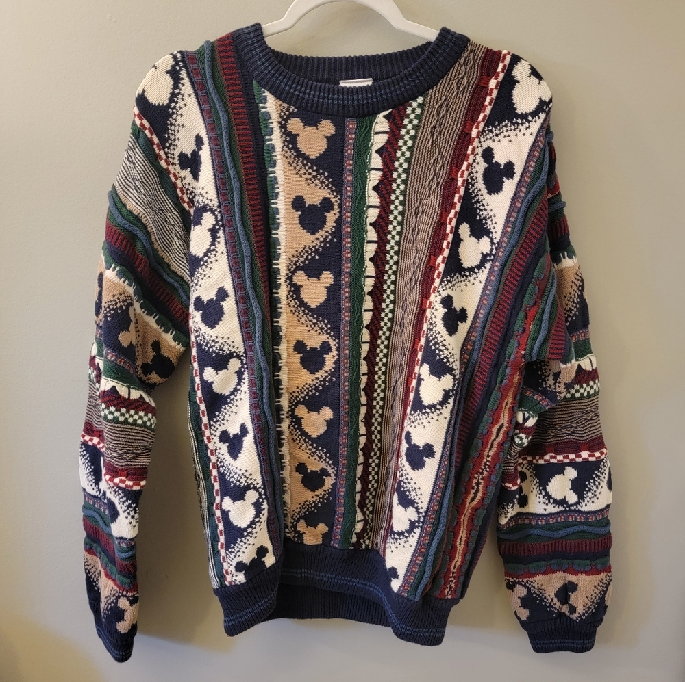 Vintage DISNEY Store Mickey Mouse COOGI Style Sweater Mens Medium